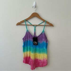 Chaser Tops Womens Small Tank Tops Rainbow color New